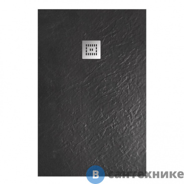 картинка Душевой поддон BelBagno TRAY-MR-UNO-AH-120/90-35-NERO из искусственного мрамора