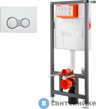 картинка Инсталляция Vitra скрытая сист.смыва на 3/6л. + кнопка 700-1873