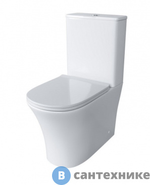 картинка Унитаз с бачком Grossman Classic GR-4466S (620*365*820) безободковый с тонкой крышкой