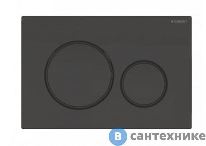 картинка Клавиша смывная Geberit 115.882.DW.1 SIGMA 20 (чёрный/чёрный матовый)