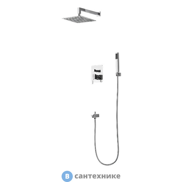 Душевая система RGW SP-54 хром (головной душ/смеситель/ручной душ/) (21140854-01)