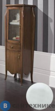 картинка Колонна Cezares с двумя распашными дверцами и одним выдвижным ящиком, правосторонняя VE/RP.06.601.DX Bianco Opaco (55x42x170)