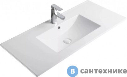 картинка Раковина GID-ceramic 9090e встраиваемая сверху, белый (910х465х170)