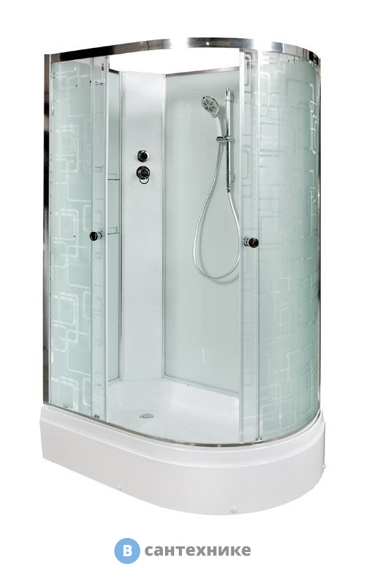 Душевая кабина Deto ЕМ2712 L N (без крыши) (120х80х208 см)