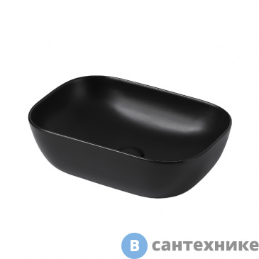 картинка Раковина ABBER Rechteck AC2200MB накладная чёрная матовая