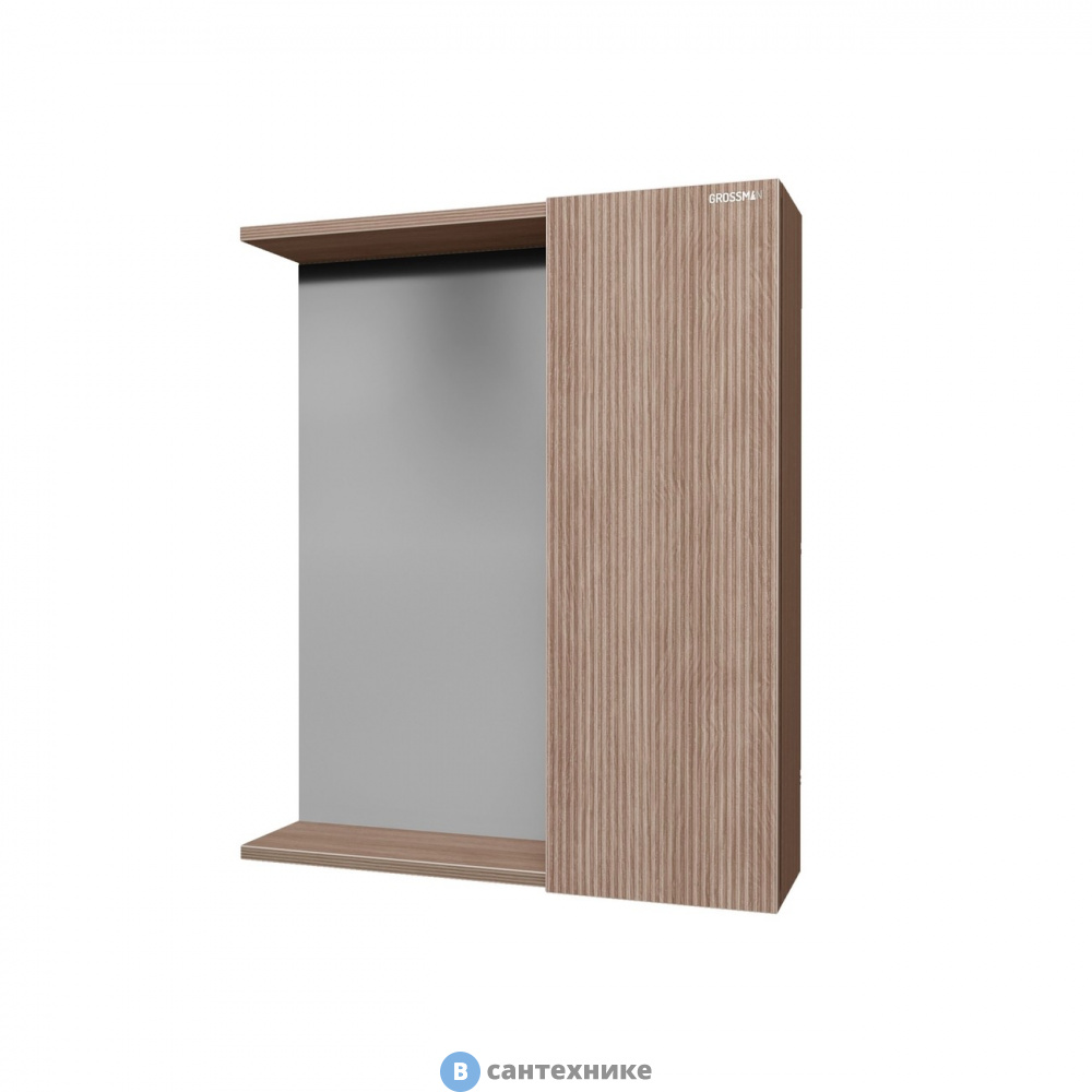 Шкаф-зеркало Grossman ЮНИТ-70 см, универсал. кадена вуд (2070112)