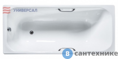картинка Ванна чугунная Универсал Ностальжи 170х75 (Новокузнецк) с ручками, с ножками