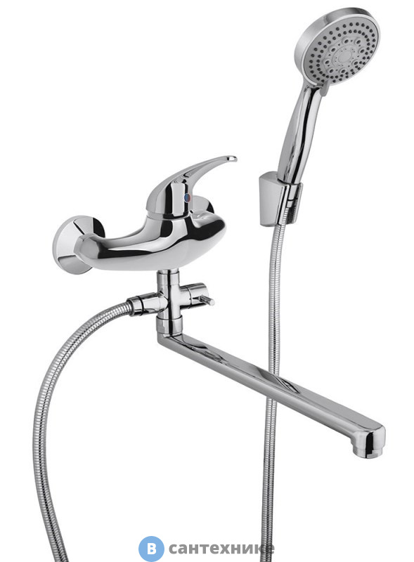 Смеситель Paini 39CR112P19CAKM для ванны SMILE универсальный, с акс., хром