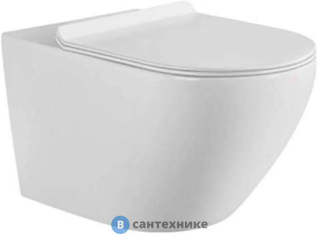 Унитаз подвесной Aquanet Cetus W Short с сидением с Rimless (249710)