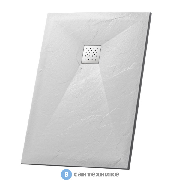 Душевой поддон Grossman GR-S180110Q (80*110*2,5) Strong из искусственного камня прямоугольник белый, без сифона