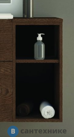 Шкаф Cezares URBAN 55164 подвесной с открытыми полками, Frassino scuro, 30x46x62