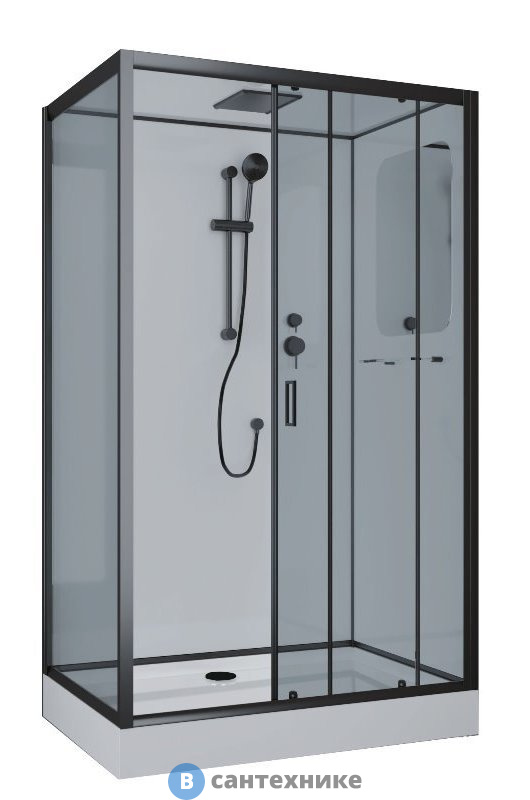 Душевая кабина Niagara NG-6912QR black (1200х800х2100)