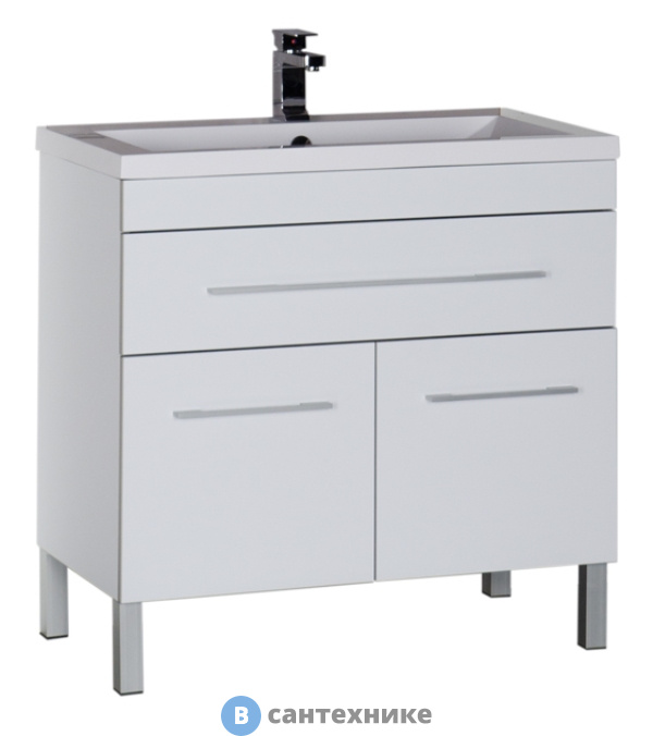 Тумба под раковину Aquanet Верона 90 напольная 1 ящ. 2 дв. белый (182708)