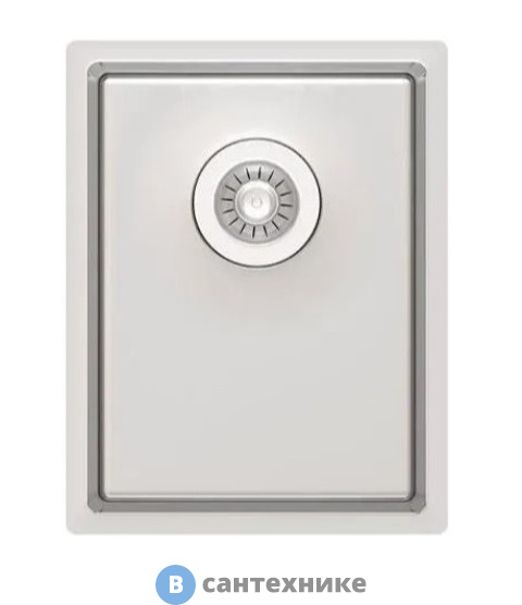 Кухонная мойка Florentina Оптима-HM 300.400.10.10 сатинированная, перелив в чаше (OHM.300.400.B.10.S.10)