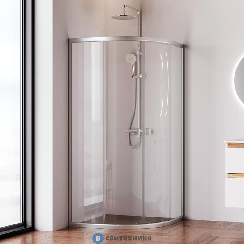 Душевое ограждение АМ.РМ W88G-205-090MT64 X-Joy Twin Slide, 90x90, профиль мат. хром, без поддона