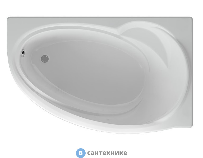Ванна акриловая AZARIO PAOLINA AV.0071170 асимметричная 170*97 см, правосторонняя, без каркаса и сифона