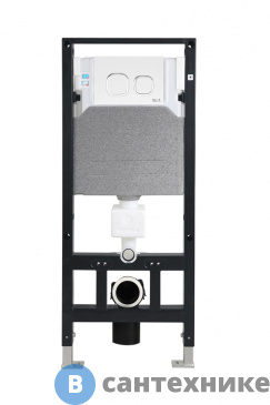 картинка Инсталляция WELTWASSER WW AMBERG 506 BL для унитаза, чёрная клавиша