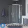 картинка Душевой уголок RGW HO-43 (HO-31 + Z-42) хром/Прозрачное/8 мм 80*110*195 (03064381-11), без поддона