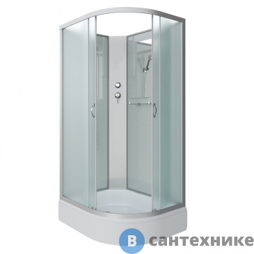 картинка Душевая кабина Niagara NG-33294-14LBK (1200х900х2150) средний поддон, стекло матовое
