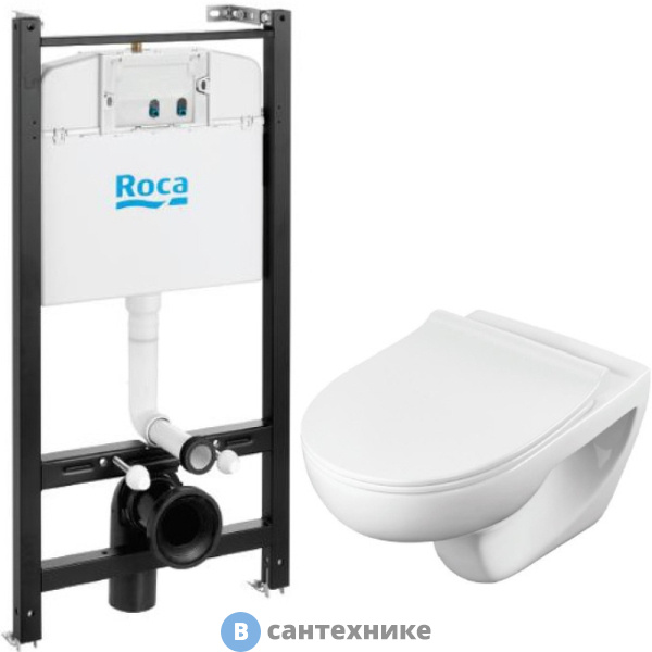 Унитаз с инсталляцией Roca VICTORIA 893105010 (+сиденье), без клавиши