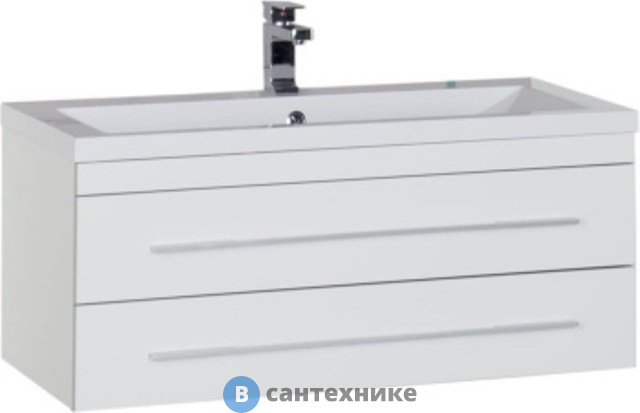 Тумба под раковину Aquanet Верона 100 белый (175382)