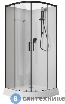 картинка Душевая кабина Aquanet Passion EVO 100R Black 100x100 (282010)