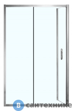 картинка Душевое ограждение AZARIO MILTON 1200*800*2000, без поддона, (раздвижная) открывание налево, стекло 6 мм, покр. профиль серебро (AZ-ND1131 L 1200)