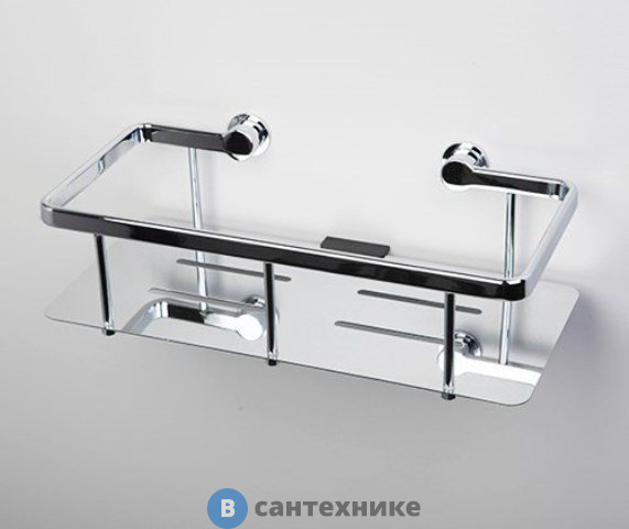 Полка WasserKRAFT K-511 металлическая прямая металл, хромоникелевое покрытие