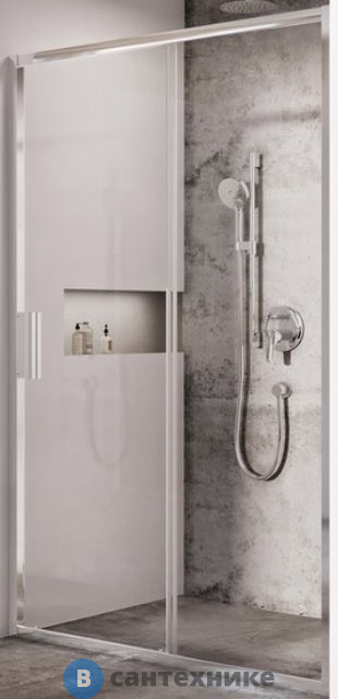 Душевая дверь Ravak BLIX SLIM BLSDP2-120 блестящий + транспарент (X0PMG0C00Z1)