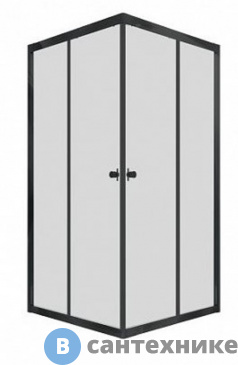 картинка Душевое ограждение Тритон Вента-Блэк 90х90, квадрат (DK309)