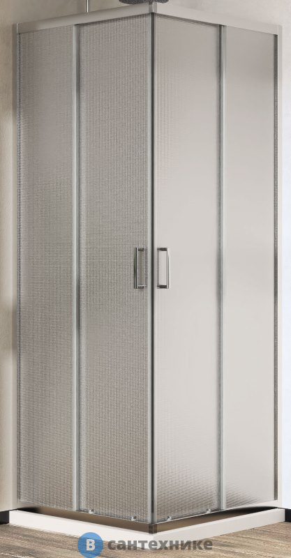 Душевой уголок Vincea City VSS-5CT900MT, 900*900, хром, стекло текстурное, без поддона