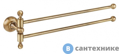 картинка Полотенцедержатель Cezares APHRODITE-TD09-02-M двойной, поворотный, бронза