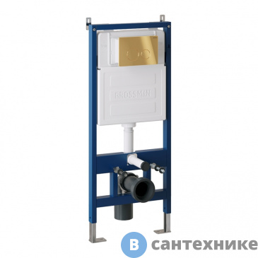 картинка Комплект 2 в 1: инсталляция Grossman 900.K31.01.000+клавиша смыва Style 700.K31.05.30M.30M золот гля