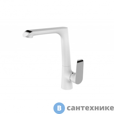 картинка Смеситель WELTWASSER WW MX BONN 306 WT Хром-белый. для кухни однорычажный