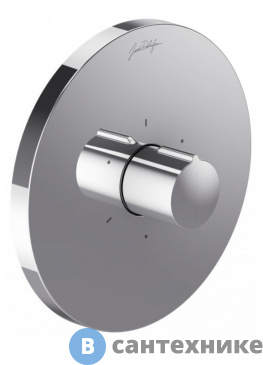 картинка Переключатель Jacob Delafon ROUND E19032-CP встраиваемый, на 3 выхода, лицевая панель круглая (хром)