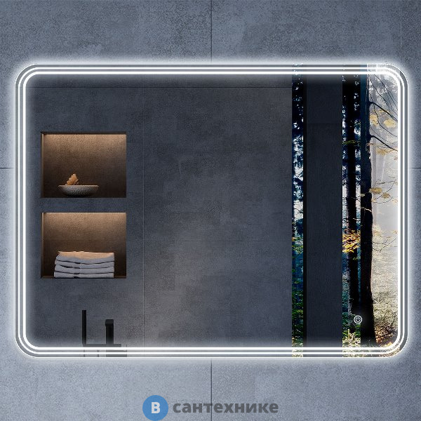 Зеркало Vincea VLM-3MA800 800х600 c сенсорным выключателем и диммером