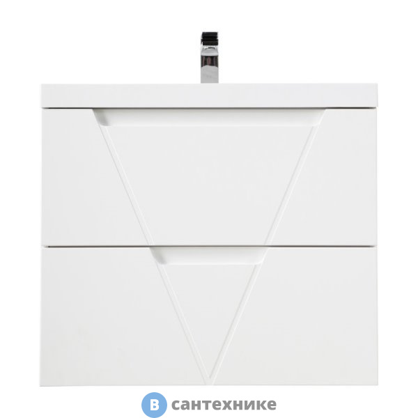 Тумба под раковину BelBagno VITTORIA подвесная с двумя выкатными ящиками, Bianco Opaco, 700x450x570 (VITTORIA-700-2C-SO-BO-P)