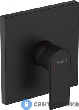 картинка Смеситель Hansgrohe 71668670 Vernis Shape для душа, чёрный матовый, без внутр. части