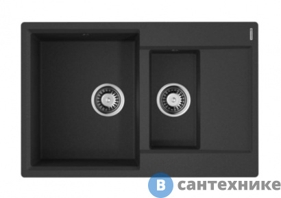 картинка Кухонная мойка OMOIKIRI Daisen-78-2-BL черный (4993334)
