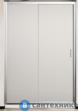 картинка Душевая дверь Vincea City VDS-5CT110MT, 1100, хром, стекло текстурное