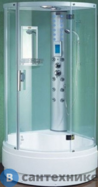 картинка Душевая кабина Golf ZS 1010 III /D/ [T] [C2] с г/м с паром. прозрачные стекла (1010*1010*2190)