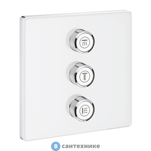 Смеситель Grohe 29158LS0 SmartControl на 3 вых, квадр.
