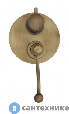 картинка Смеситель Paini 88F36911 Duomo для душа встраиваемый с дивертором, старая бронза