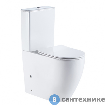 картинка Унитаз с бачком AZARIO MIRADA с сиденьем дюропласт микролифт, 655х385х920 мм (AZ-1289A)