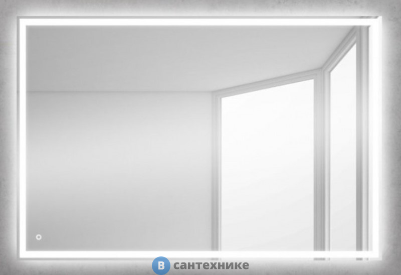 Зеркало BelBagno SPC-GRT-900-600-LED-TCH с встроенным светильником и сенсорным выключателем 900x30x600