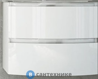Тумба под раковину Cezares VAGUE 44220 с двумя выдвижными ящиками, Bianco lucido, 69x52x55