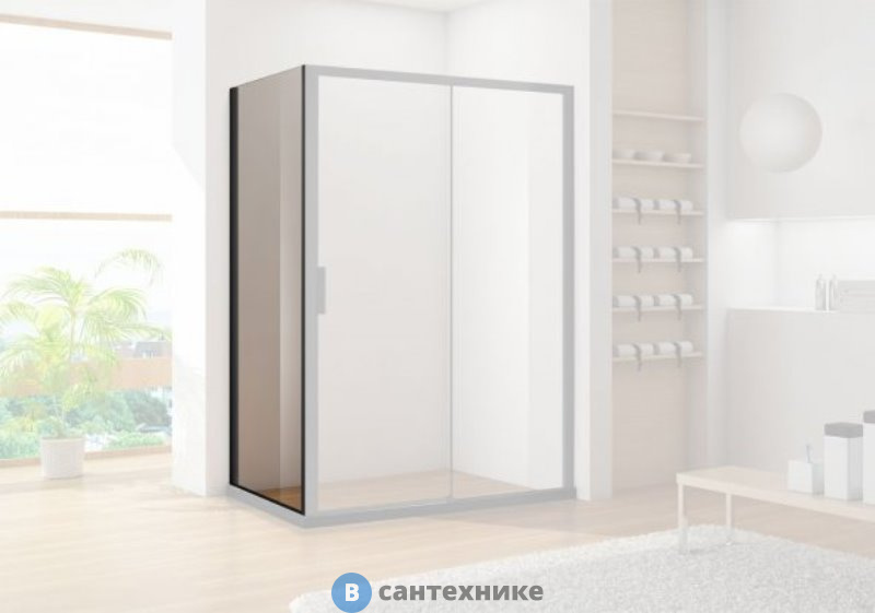 Боковое стекло Aquanet AE60-F-100H200U-BT Pleasure, 1000 мм, для комбинаций с откатной дверью (233149)