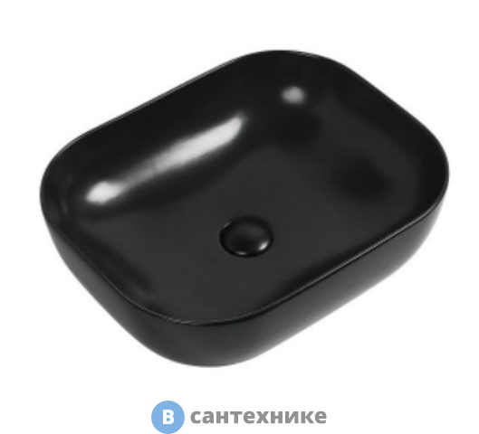 Раковина Art & MAX AM110-T-MB керамическая накладная, чёрный матовый