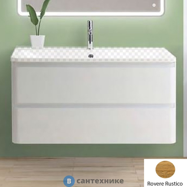 Тумба под раковину BelBagno ALBANO подвесная с двумя выкатными ящиками, Rovere Rustico, 1200x450x500 (ALBANO-1200-2C-SO-RR)