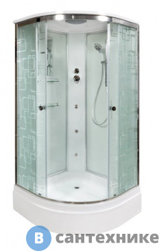 картинка Душевая кабина Deto ЕМ2790 с гидромассажем (гм.) (90х90х220 см)